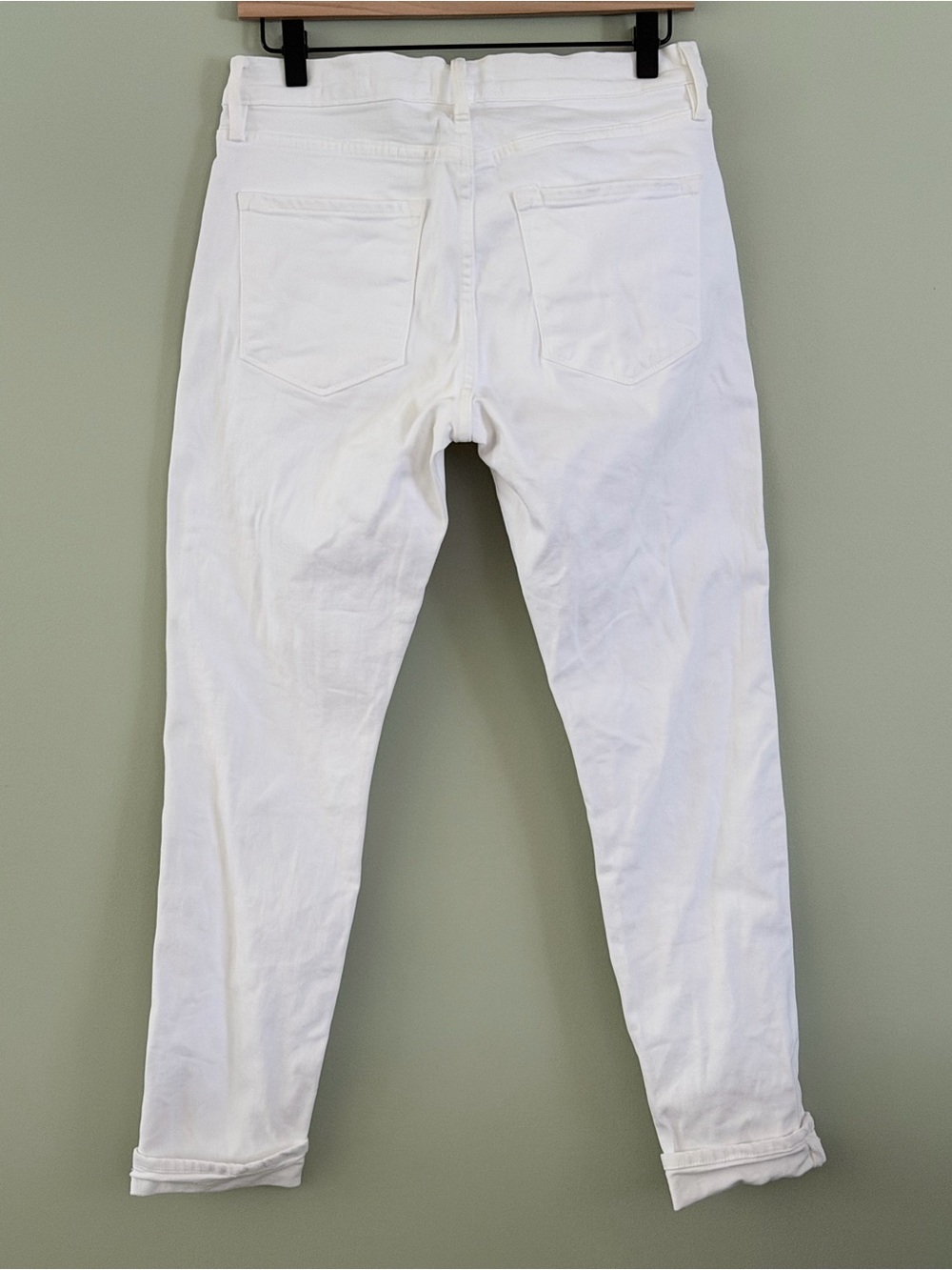FRAME Le Garçon White Skinny Jeans Size 27 Stretch Denim Mid Rise
